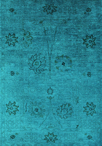 Oriental Turquoise Industrial Rug, urb2679turq