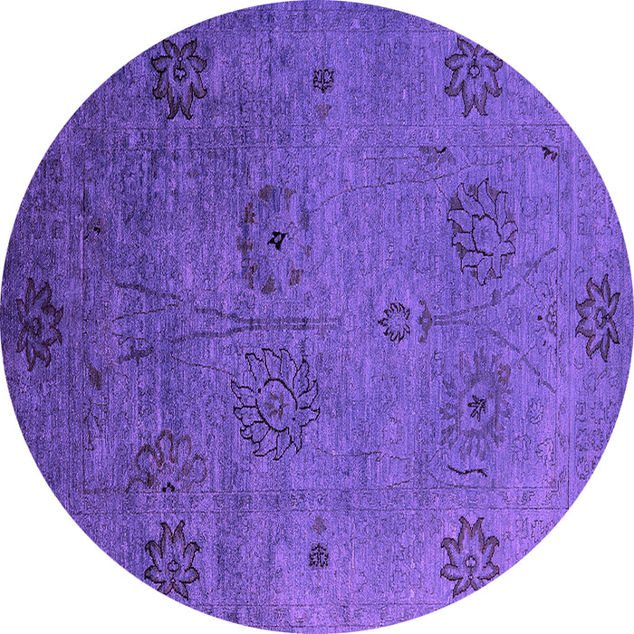 Round Oriental Pink Industrial Rug, urb2679pnk