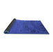 Sideview of Oriental Blue Industrial Rug, urb2679blu