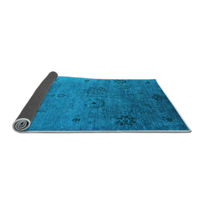 Sideview of Oriental Light Blue Industrial Rug, urb2679lblu
