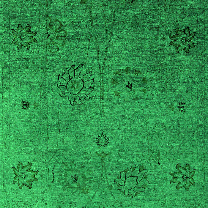 Machine Washable Oriental Green Industrial Area Rugs, wshurb2679grn