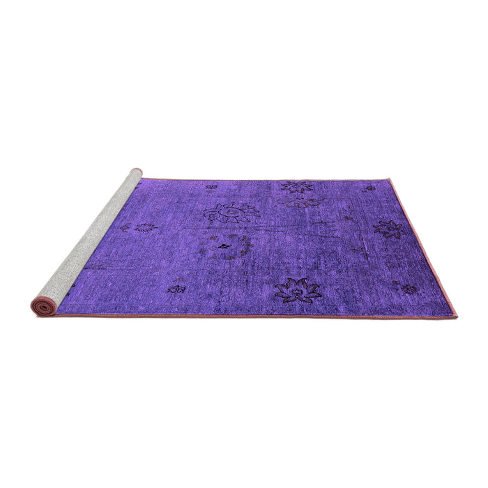 Sideview of Machine Washable Oriental Pink Industrial Rug, wshurb2679pnk