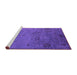 Sideview of Machine Washable Oriental Pink Industrial Rug, wshurb2679pnk