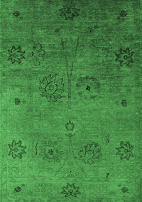 Oriental Emerald Green Industrial Rug, urb2679emgrn