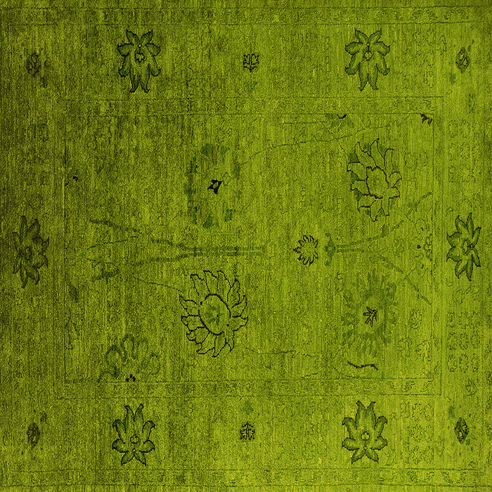 Square Oriental Yellow Industrial Rug, urb2679yw