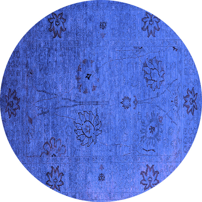 Round Oriental Purple Industrial Rug, urb2679pur