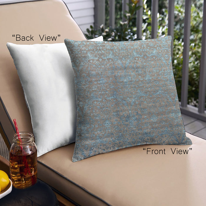 Front View of Mid-Century Modern Urban Square Gray Throw Pillow, 18 inch by 18 inch, pwurb267