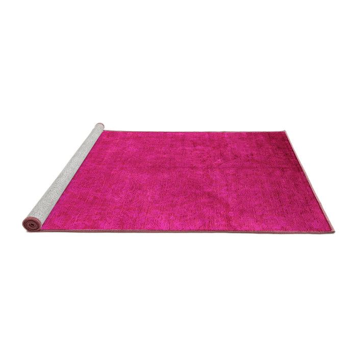 Sideview of Machine Washable Oriental Pink Industrial Rug, wshurb2680pnk