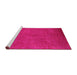 Sideview of Machine Washable Oriental Pink Industrial Rug, wshurb2680pnk