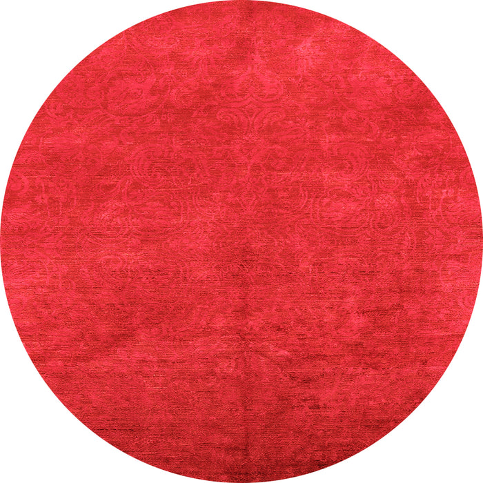 Round Oriental Orange Industrial Rug, urb2680org