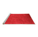 Sideview of Machine Washable Oriental Orange Industrial Area Rugs, wshurb2680org