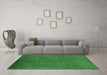 Machine Washable Oriental Emerald Green Industrial Area Rugs in a Living Room,, wshurb2680emgrn