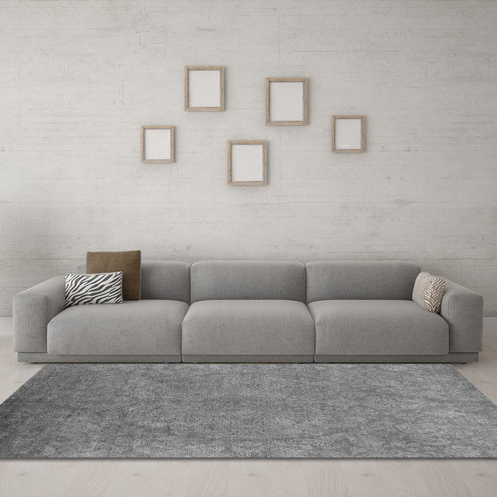 Machine Washable Oriental Gray Industrial Rug in a Living Room,, wshurb2680gry