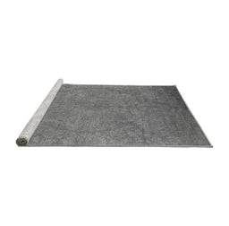 Sideview of Machine Washable Oriental Gray Industrial Rug, wshurb2680gry