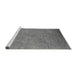 Sideview of Machine Washable Oriental Gray Industrial Rug, wshurb2680gry