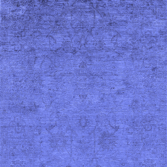 Machine Washable Oriental Blue Industrial Rug, wshurb2681blu