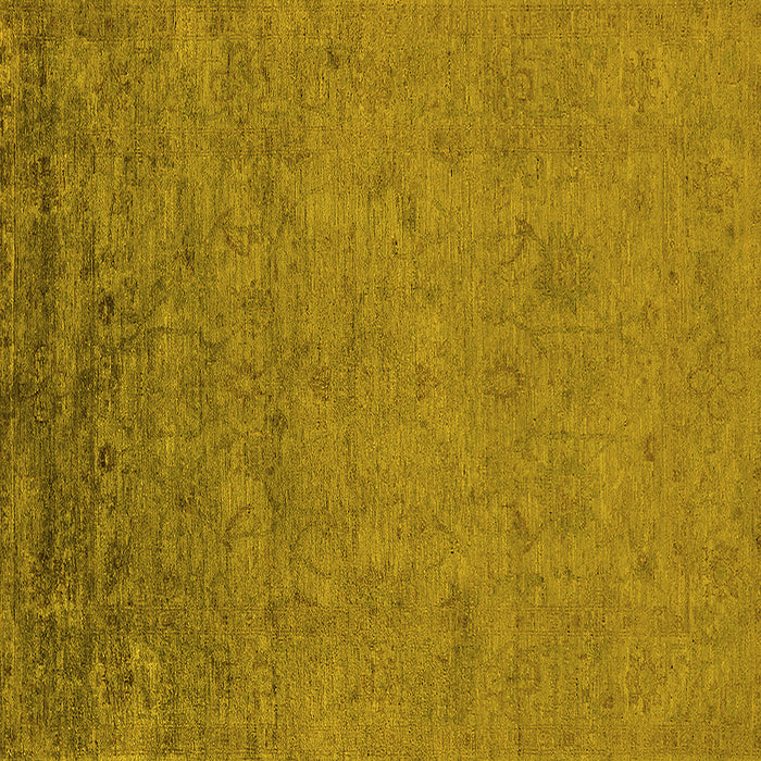 Square Oriental Yellow Industrial Rug, urb2681yw