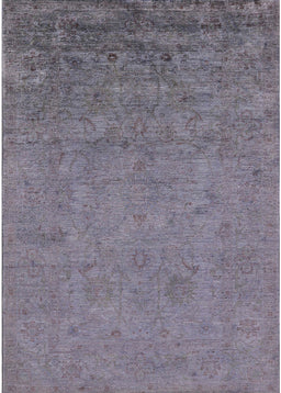 Mid-Century Modern Purple Oriental Rug, urb2681