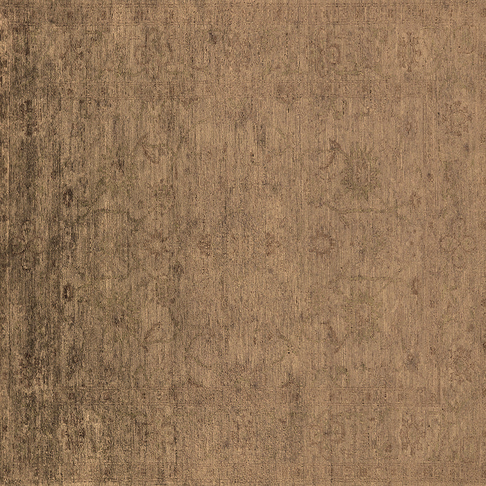Square Oriental Brown Industrial Rug, urb2681brn