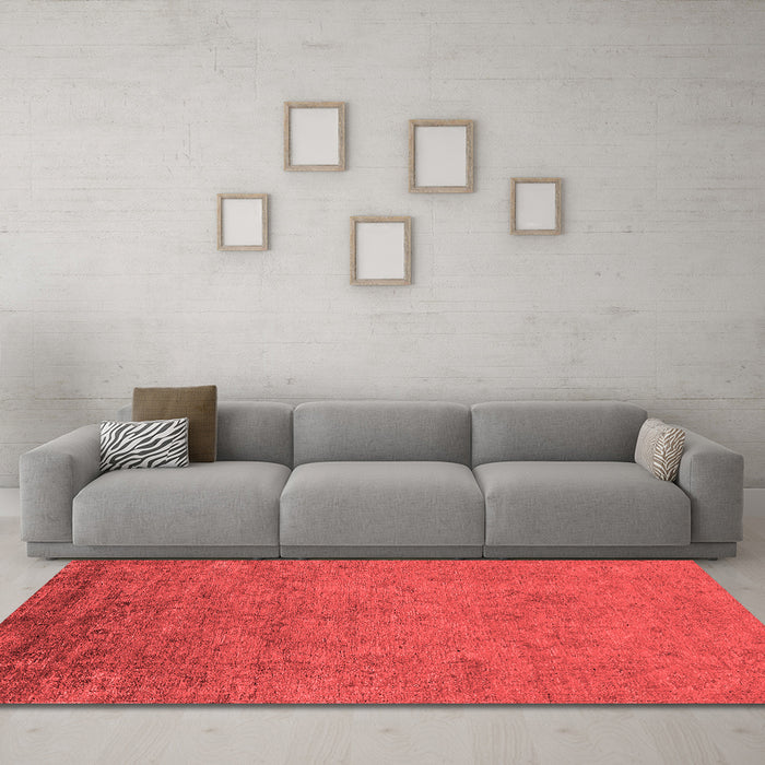 Industrial Red Washable Rugs
