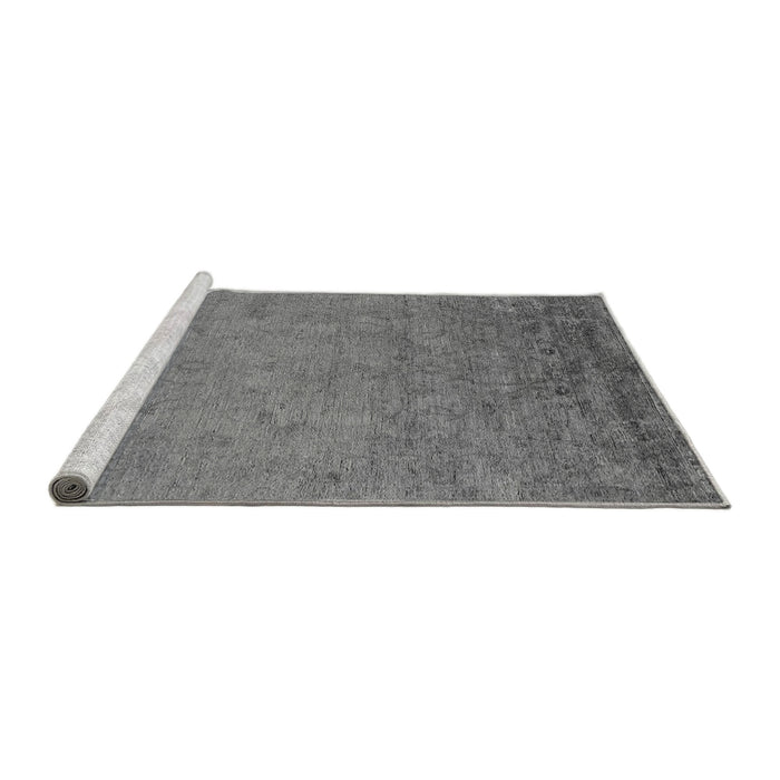 Sideview of Machine Washable Oriental Gray Industrial Rug, wshurb2681gry