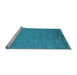 Sideview of Machine Washable Oriental Light Blue Industrial Rug, wshurb2681lblu