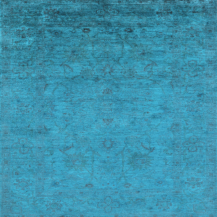 Square Oriental Light Blue Industrial Rug, urb2681lblu