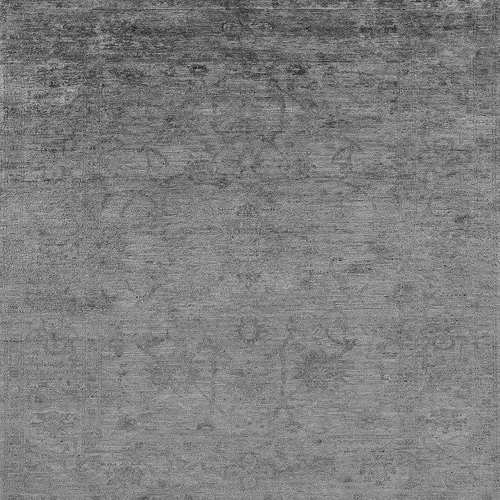 Square Machine Washable Oriental Gray Industrial Rug, wshurb2681gry