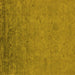 Square Machine Washable Oriental Yellow Industrial Rug, wshurb2681yw