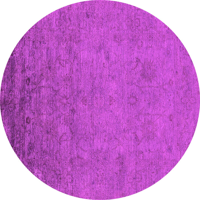 Round Oriental Pink Industrial Rug, urb2681pnk