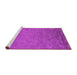 Sideview of Machine Washable Oriental Pink Industrial Rug, wshurb2681pnk
