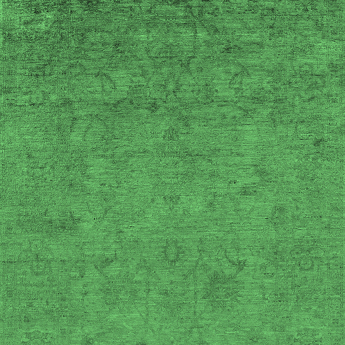 Machine Washable Oriental Emerald Green Industrial Area Rugs, wshurb2681emgrn
