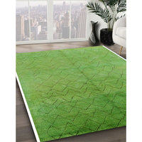 Mid-Century Modern Green Oriental Rug, urb2682