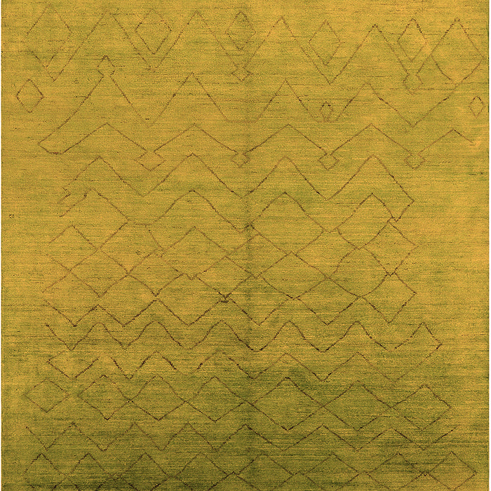 Square Oriental Orange Industrial Rug, urb2682org