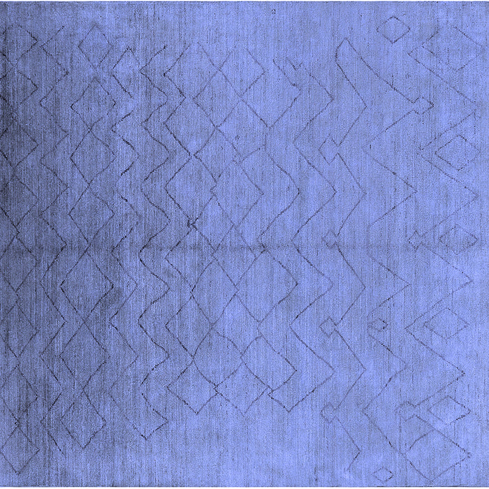 Square Oriental Blue Industrial Rug, urb2682blu