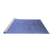 Sideview of Machine Washable Oriental Blue Industrial Rug, wshurb2682blu