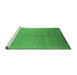 Sideview of Machine Washable Oriental Emerald Green Industrial Area Rugs, wshurb2682emgrn