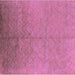 Square Machine Washable Oriental Pink Industrial Rug, wshurb2682pnk