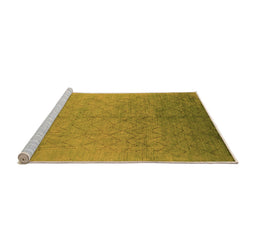 Sideview of Machine Washable Oriental Orange Industrial Area Rugs, wshurb2682org