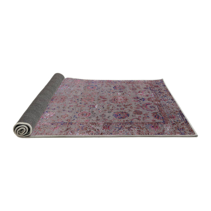 Sideview of Mid-Century Modern Mauve Taupe Purple Oriental Rug, urb2683
