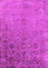 Machine Washable Oriental Pink Industrial Rug, wshurb2683pnk