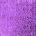 Square Machine Washable Oriental Purple Industrial Area Rugs, wshurb2683pur