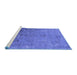 Sideview of Machine Washable Oriental Blue Industrial Rug, wshurb2683blu