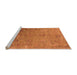 Sideview of Machine Washable Oriental Orange Industrial Area Rugs, wshurb2683org