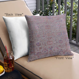 Front View of Mid-Century Modern Urban Square Mauve Taupe Purple Throw Pillow, 18 inch by 18 inch, pwurb2683