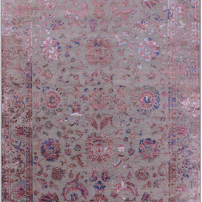 Mid-Century Modern Mauve Taupe Purple Oriental Rug, urb2683