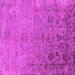 Square Machine Washable Oriental Pink Industrial Rug, wshurb2683pnk