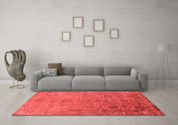 Machine Washable Oriental Red Industrial Rug, wshurb2683red