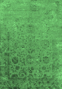 Oriental Emerald Green Industrial Rug, urb2683emgrn