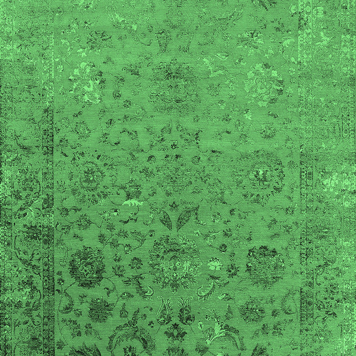 Oriental Emerald Green Industrial Rug, urb2683emgrn